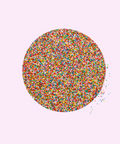 Creamy Belgian giant milk chocolate topped with colourful sprinkles.
