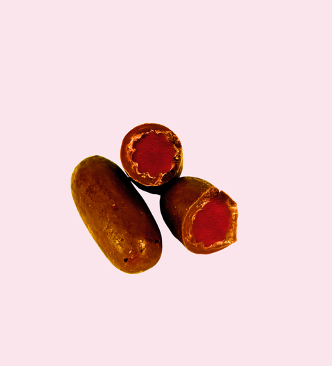 A fun, flavour-packed treat that lovers of chocolate and licorice won’t want to miss. Smooth, creamy milk chocolate coats a soft raspberry-flavoured centre - perfect for gifting, parties or weekend indulgence.