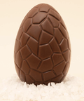 A luxurious Belgian milk chocolate giant egg, perfect for an indulgent and show-stopping Easter gift.