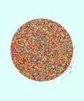 Premium giant Belgian chocolate freckle topped with colourful sprinkles – a perfect festive gift.