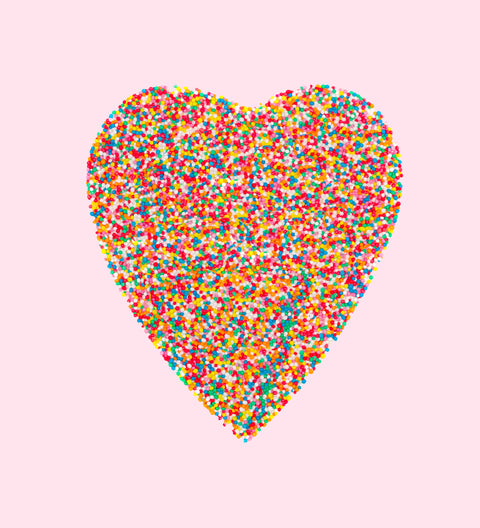 Premium Belgian chocolate (available in 3 variants - milk, dark or white) topped with vibrant multi sprinkles - for the perfect romantic treat.
