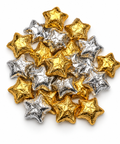 Milk chocolate Christmas gold and silver stars
