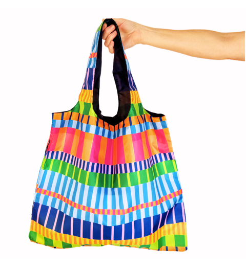 Ruby Olive Feelin' Fine Reusable Shopping Bag. ARTIST: Gabrielle Neil