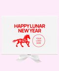 White glossy Happy Lunar New Year personalised hamper