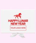 White glossy Happy Lunar New Year personalised hamper