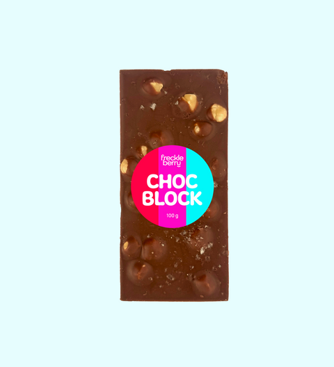 Hazelnut Block - with packaging and sticker