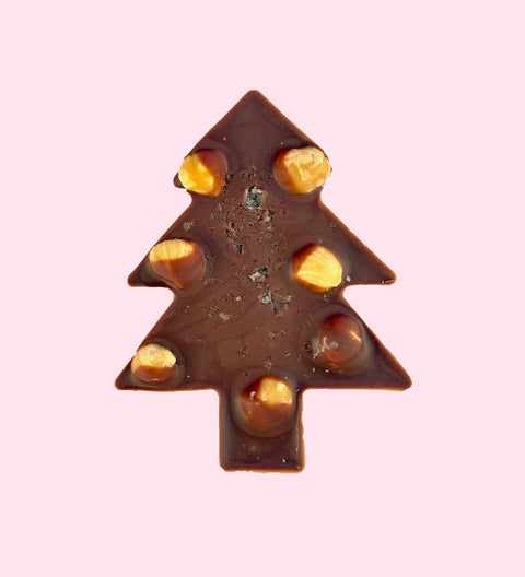 Hazelnut, Caramel and Sea Salt Chocolate Christmas Tree - no packaging