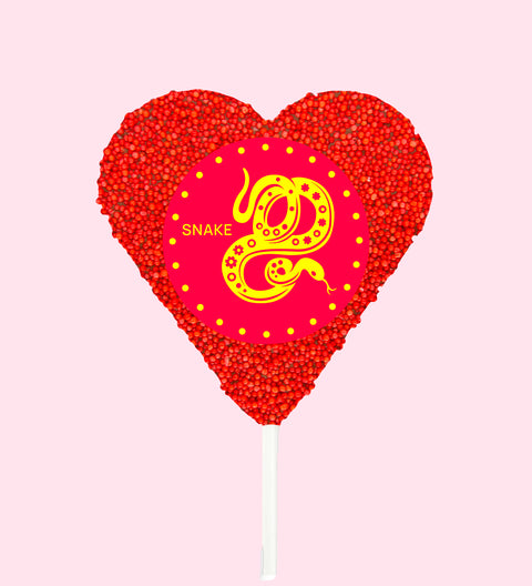 Heart Snake Red Freckled Pop