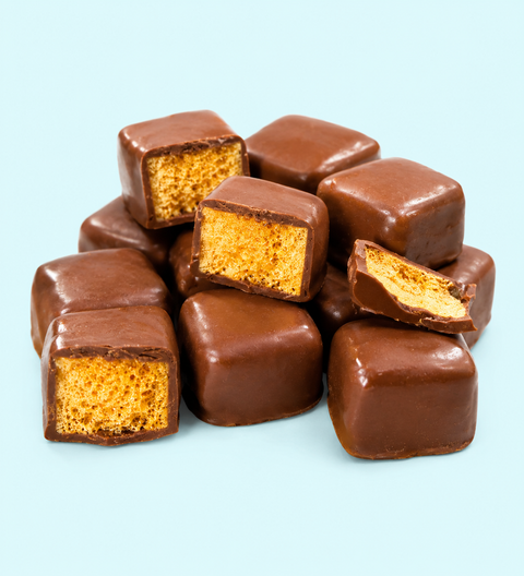 Delicious honeycomb with Belgian milk chocolate