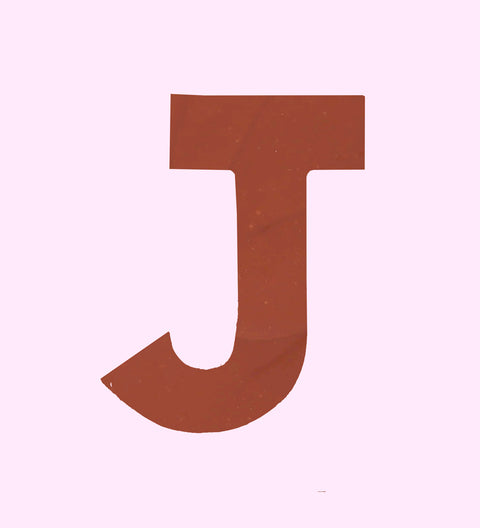 Milk Belgian chocolate letter J. Perfect for birthdays, weddings and gifts. 