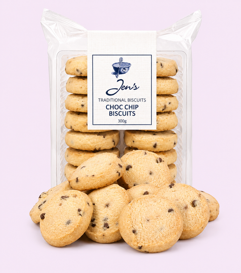 Delicious homemade cookies with chocolate chips