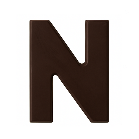 Chocolate dark letter 'N'
