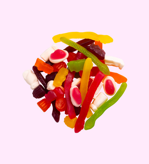 Fun assortment of colourful, chewy, and fruity lollies – perfect for parties, gifting, or a sweet treat anytime.
