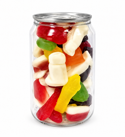 Perfect can of lollies with lolly jumble mix. Personalsie it for great gifts