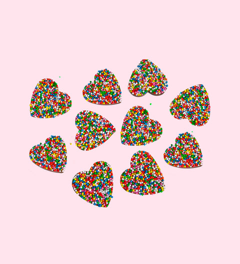 Milk Chocolate Freckles - Hearts - No Packaging - Bite sized