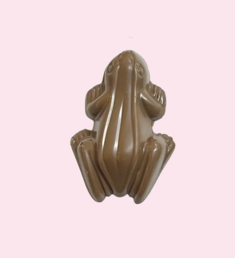 Creamy Belgian milk chocolate shaped into a fun frog, perfect for kids, gifting, or a nostalgic sweet treat.