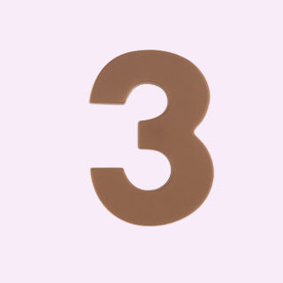 Milk Chocolate Number 3 Freckleberry. Birthday, gifts, cake toppers