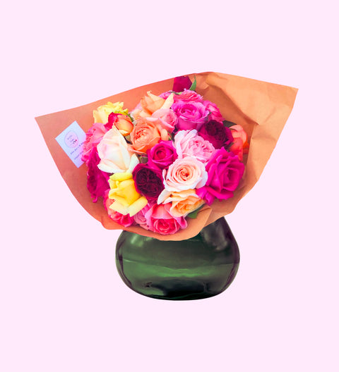 Mother's Day - Flower Bouquet (Collection Only) - Pink Roses