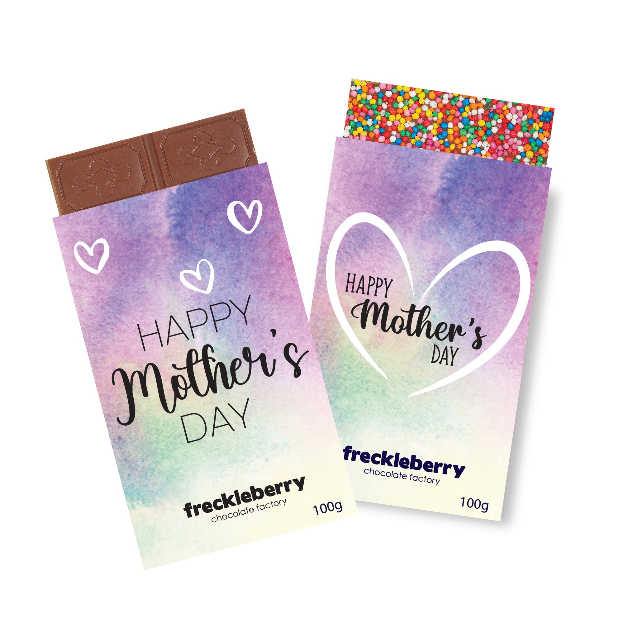 Mother's Day Assorted Chocolate Blocks - Heart Sleeves