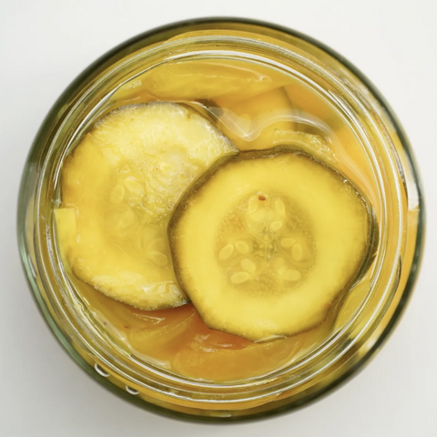Sweet, tangy, and crisp — perfect for burgers, sandwiches, grazing boards, or straight from the jar.
