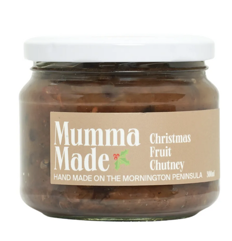 A festive blend of fruits and spices, handmade in small batches. Perfect with roast meats, cheese boards, or gourmet hampers.