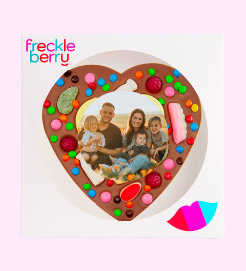 Personalised - Giant Lolly Heart Pizza - Image Upload - Box with Sample picture 