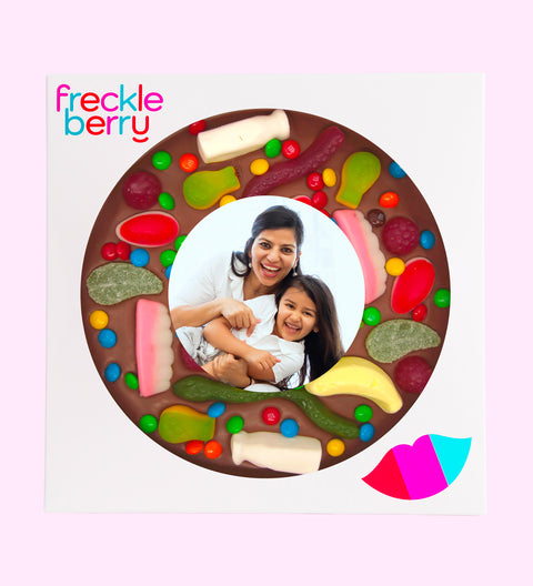 Personalised - Giant Round Lolly Pizza - Image Upload - Box with Sample picture