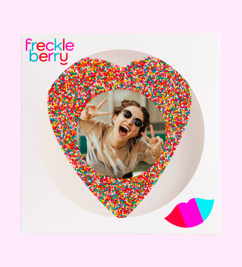 Personalised 220g Giant Heart Freckle - Image Upload - Sample Photo1