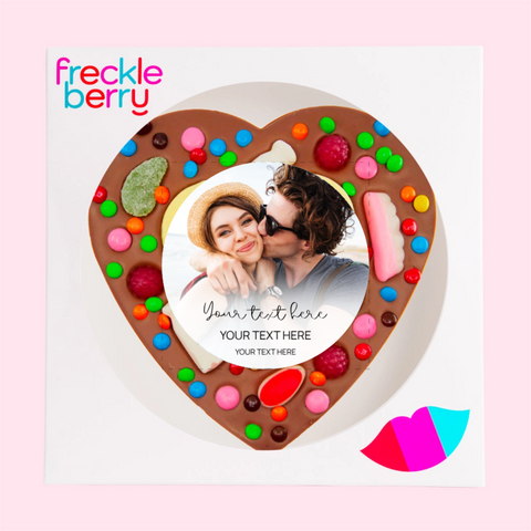 Personalised 260g Giant Lolly Pizza Heart - Wedding 