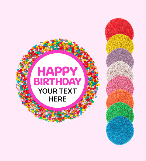 Personalised 40g Single Freckle - Happy Birthday - Custom Text