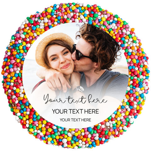 Personalised 40g Single Freckle - Wedding  Multi Chocolate Freckle