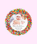 Rich premium Belgian chocolate (available in 3 variants - dark, milk or white) topped with colourful multi sprinkles, perfect for any religious events and occasions. 