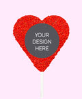 Personalised Chocolate Heart Freckle Pop - Red