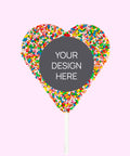 Premium Belgian chocolate personalised birthday freckle heart pop