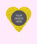 Personalised Chocolate Heart Freckle Pop - Yellow