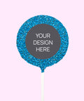 Personalised Chocolate Round Freckle Pop - Blue