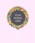 Personalised Chocolate Round Freckle Pop - Multi