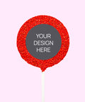 Personalised Chocolate Round Freckle Pop - Red