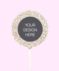 Personalised Chocolate Round Freckle Pop - White