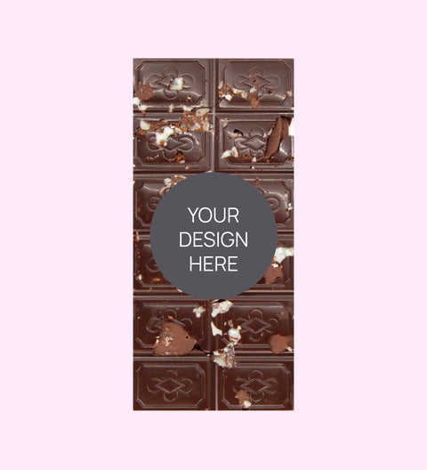 Personalised Gourmet Chocolate Block - Custom Design Upload - Mint Slice Dark Chocolate Block