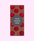 Premium Raspberry Belgian Chocolate Block , customised with your uploaded design, perfect for unique gifts or special occasions. 
