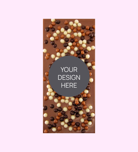 Personalised Gourmet Chocolate Block - Custom Design Upload - Triple Choc Crunch Block