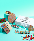 A delicious selection of chocolates customised with your message, perfect for showing appreciation in style