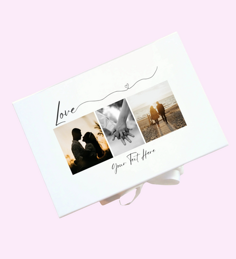 Premium Belgian chocolates customised with your photo and heartfelt text for an unforgettable gift.