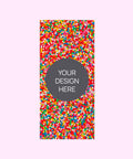 Rich, handcrafted Belgian freckle chocolate customised with your uploaded design.