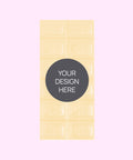 Rich, handcrafted Belgian plain white chocolate customised with your uploaded design.
