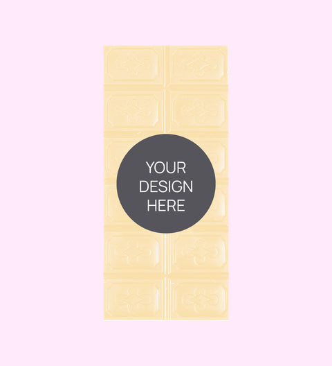 Personalised Premium Belgian Chocolate Block - Custom Design Upload - White Chocolate Block