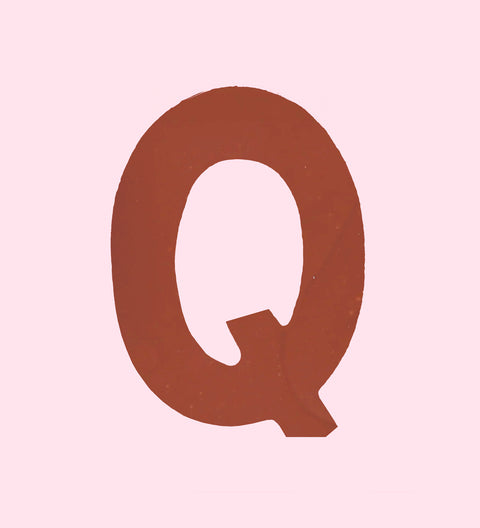 Milk Belgian chocolate Letter Q. Perfect gift for birthday, cake toppers, weddings and other events. 