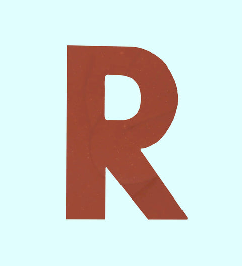 Milk Belgian chocolate Letter R. Perfect gift for birthday, cake toppers, weddings and other events. 