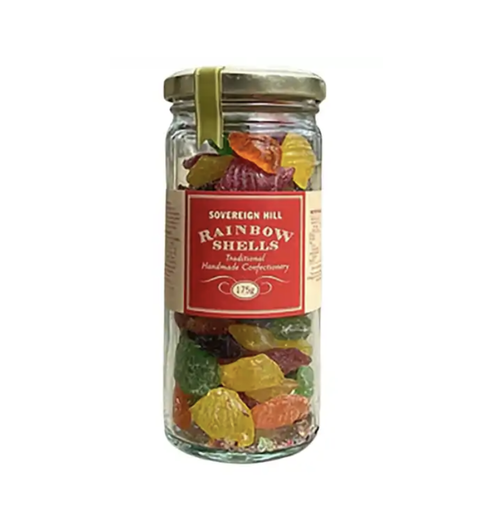 Delicious Sovereign Hill Rainbow shells boiled lollies. Famous for being so delicious. 